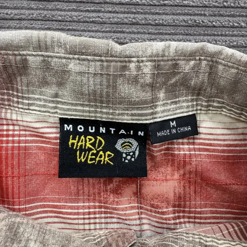 Mountain Hard Wear Shirt Mens Medium Red Plaid Short Sleeve Button Up‎ Outdoor